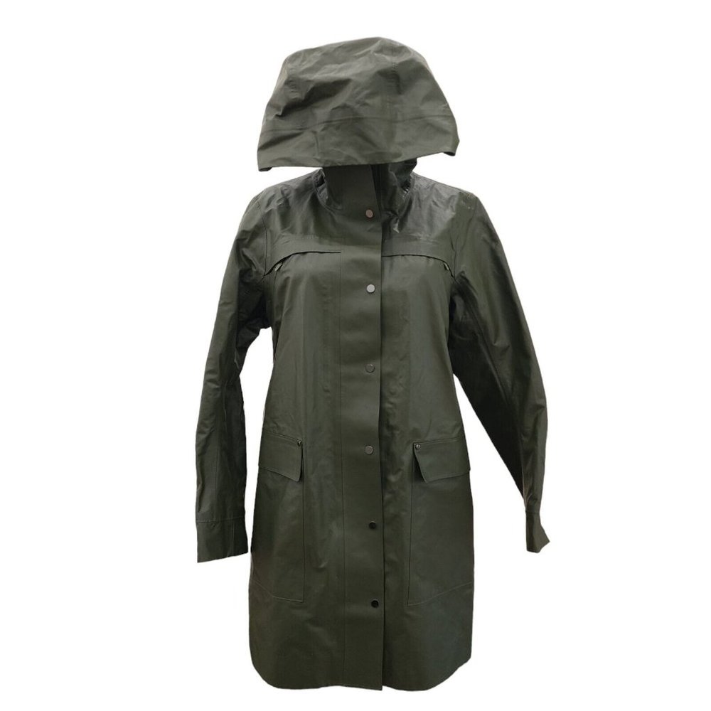 Lululemon Into the Drizzle Rain Jacket Landscape Green Willow 8 EUC - Picture 3 of 7